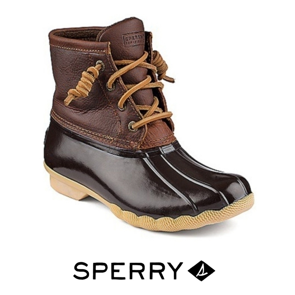 Vintage 90s y2k Sperry Top-sider Saltwater‎ Weatherproof Rubber Duck Boot 6.5